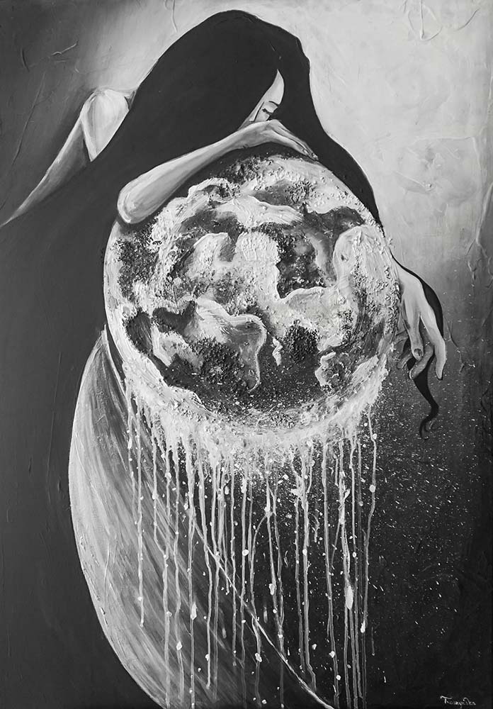 Obraz do wnętrz Kamień Księżycowy. Aleksandra Troczyńska - malarka do wnętrz